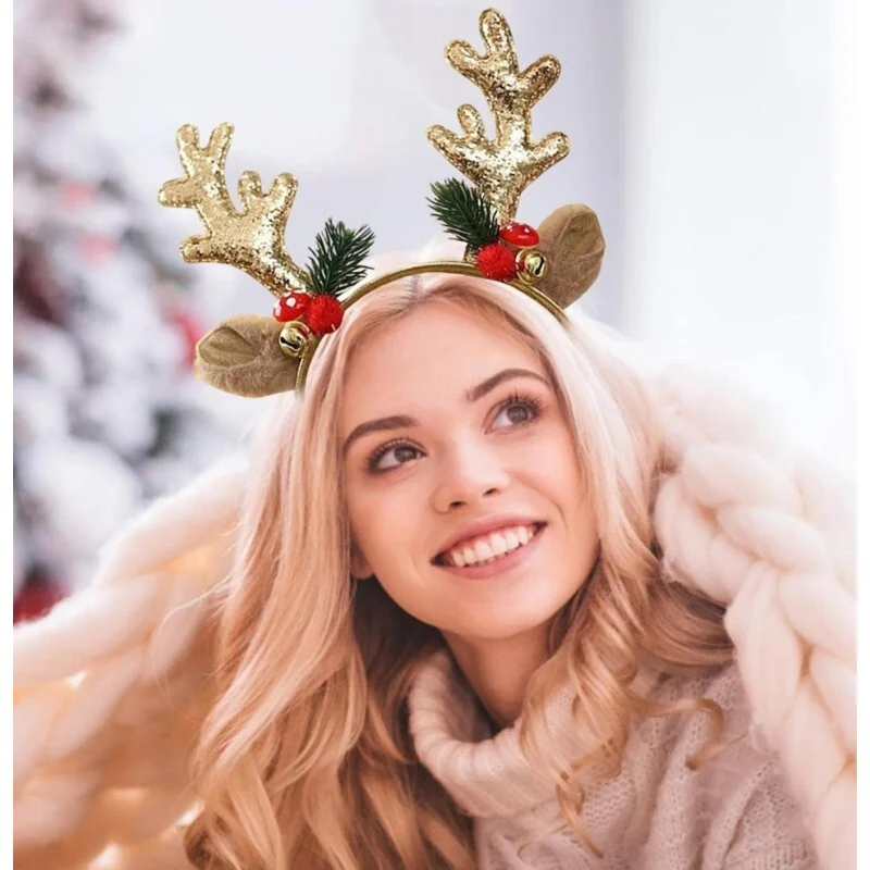 Ukrasna Božićna Traka Za Glavu Rudolph 2
