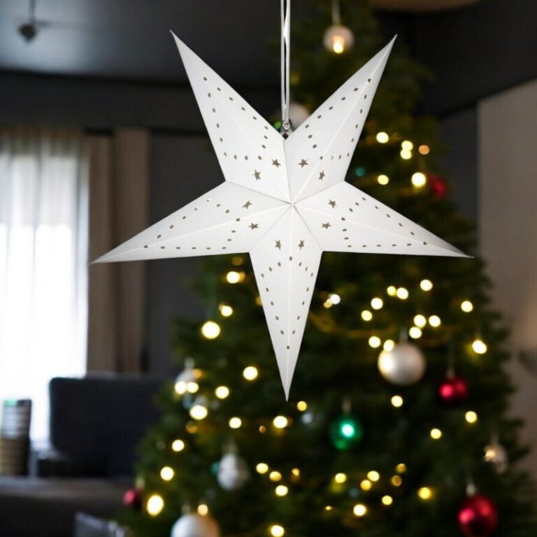 Velika Božićna Zvijezda White 45cm Wg06 1