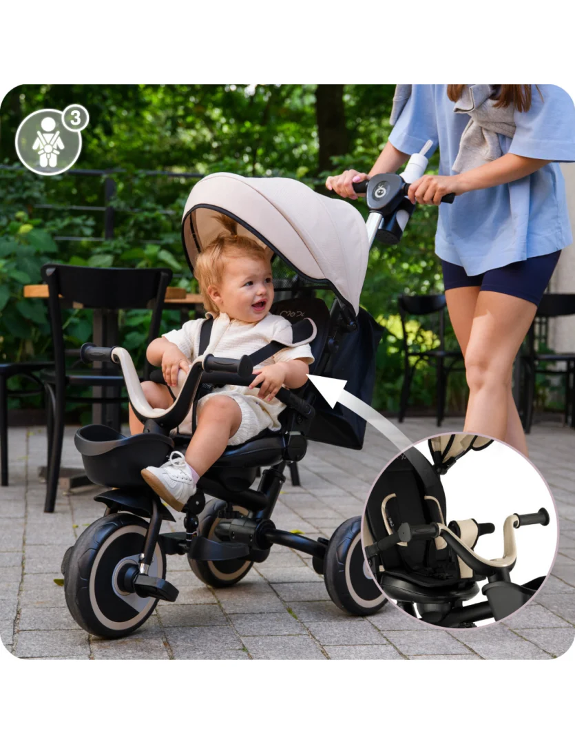 Dječji Tricikl Momi Ivi Beige 4u1 11