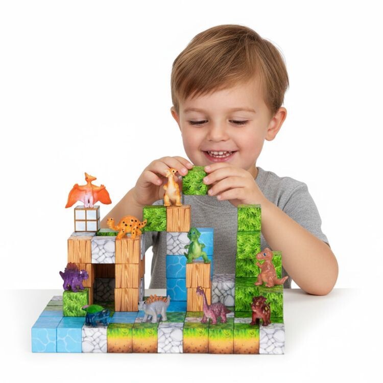 Set Magnetnih Kocki 114kom Dino Play 3