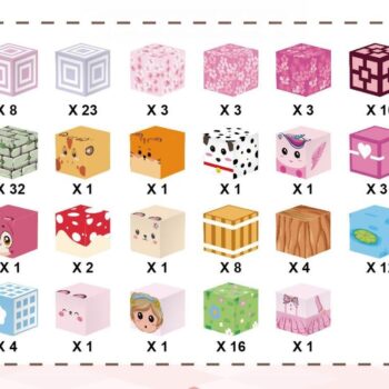 Set Magnetnih Kocki 140kom Barbie Rose 5