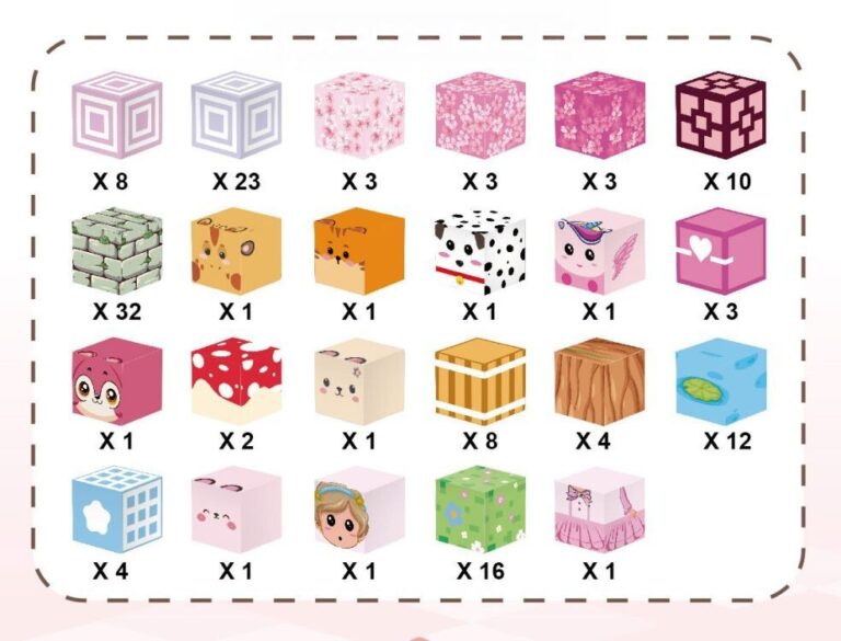 Set Magnetnih Kocki 140kom Barbie Rose 5