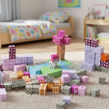 Set Magnetnih Kocki 140kom Barbie Rose 6