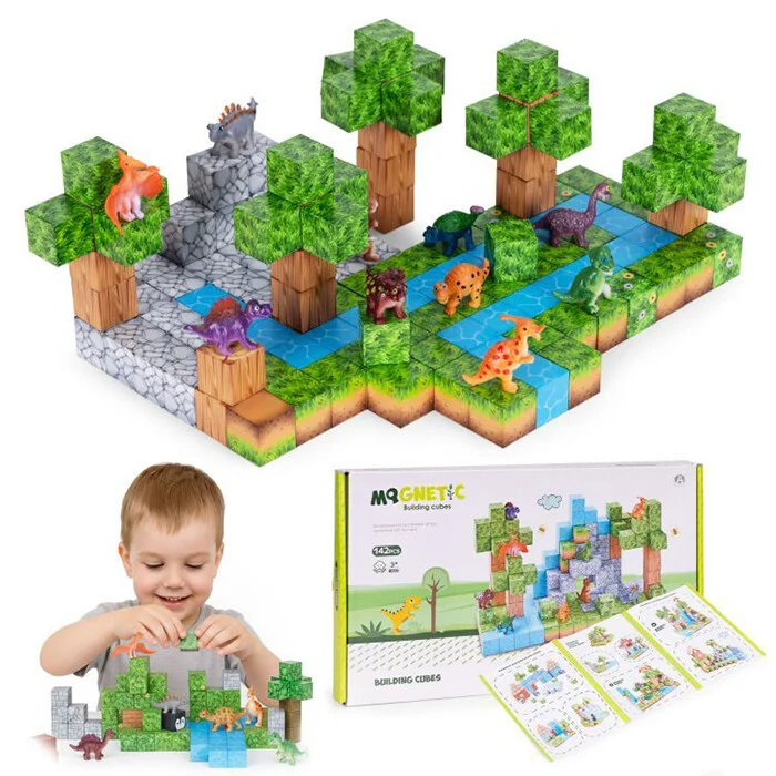 Set Magnetnih Kocki 142kom Jurrasic World