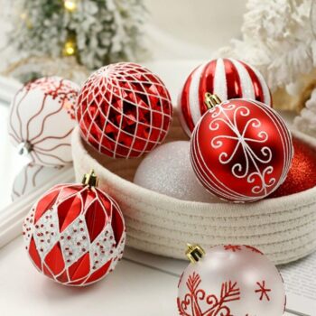 Božićne Kuglice Za Bor Set Od 16 Komada (crvene) 2
