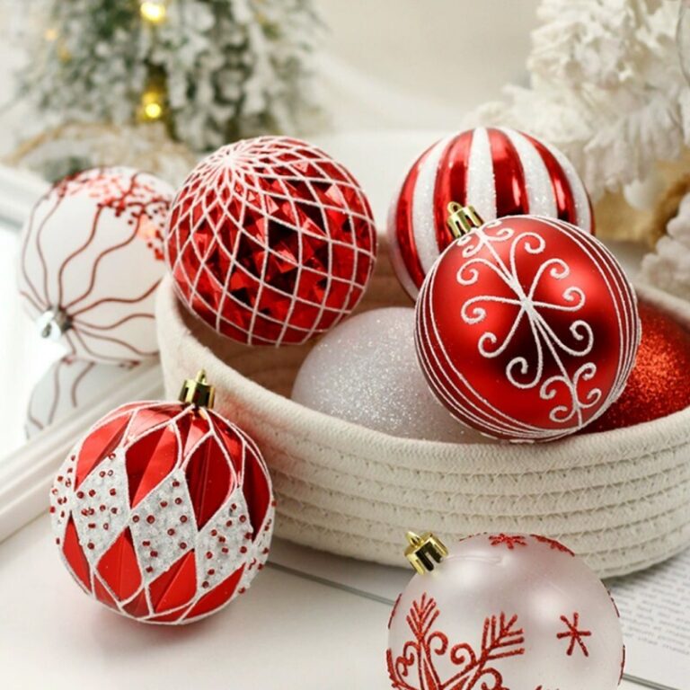 Božićne Kuglice Za Bor Set Od 16 Komada (crvene) 2