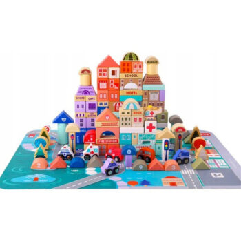 Dječje Drvene Kocke City 115pcs 3