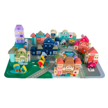 Dječje Drvene Kocke City 115pcs 5