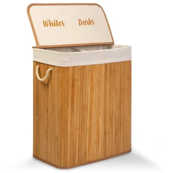Košara Za Rublje Od Bambusa S Poklopcem 100 L Massido 2
