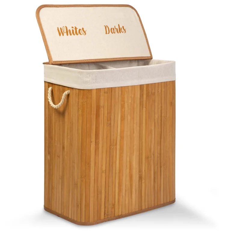 Košara Za Rublje Od Bambusa S Poklopcem 100 L Massido 2