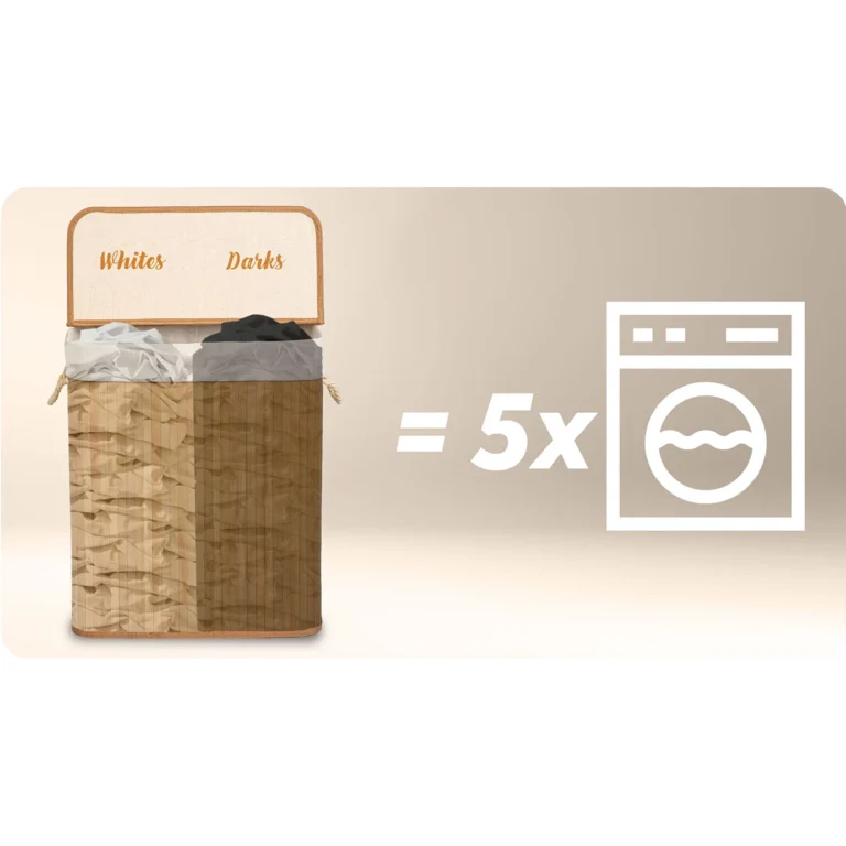Košara Za Rublje Od Bambusa S Poklopcem 100 L Massido 6