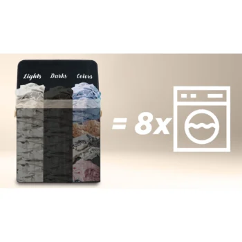 Košara Za Rublje Od Bambusa S Poklopcem 150 L Massido Black 5