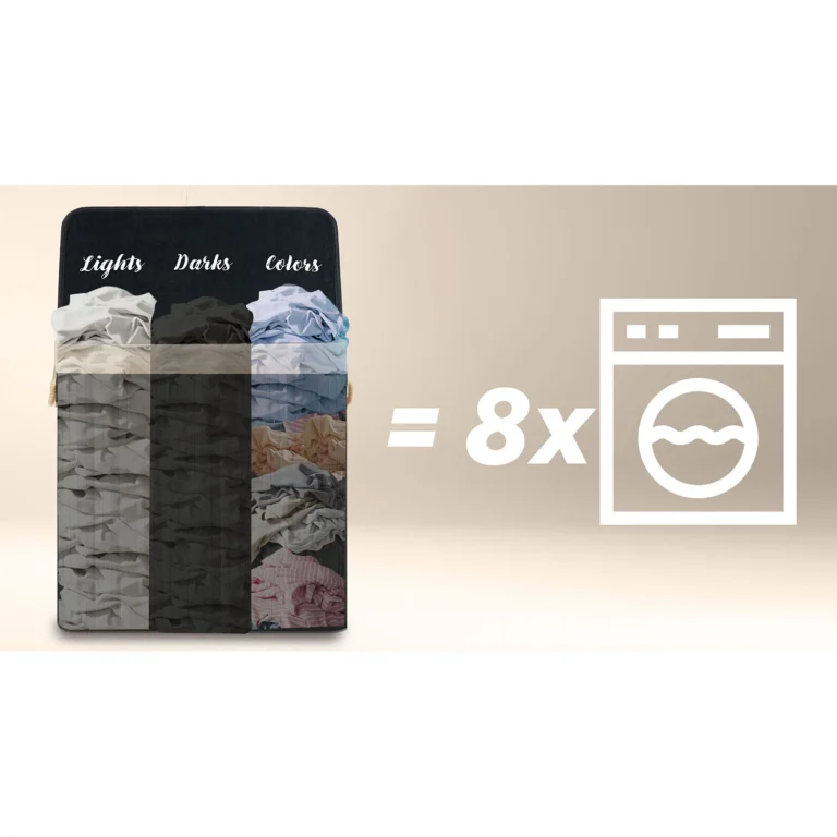 Košara Za Rublje Od Bambusa S Poklopcem 150 L Massido Black 5