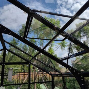 Premium Staklenik Polikarbonatni 278x278cm Crni Cultivo 2