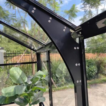 Premium Staklenik Polikarbonatni 278x278cm Crni Cultivo 3