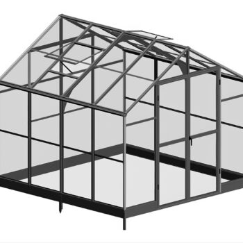 Premium Staklenik Polikarbonatni 278x278cm Crni Cultivo 5