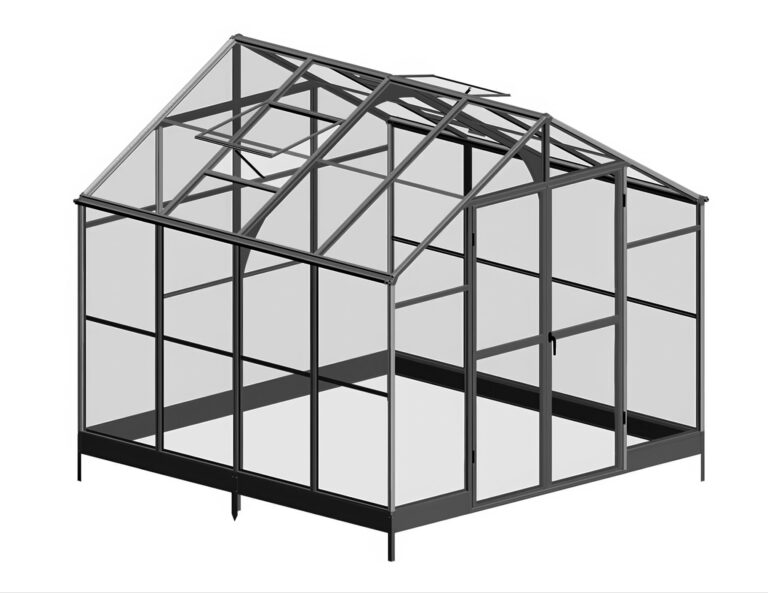 Premium Staklenik Polikarbonatni 278x278cm Crni Cultivo 5