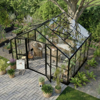 Premium Staklenik Polikarbonatni 278x354cm Crni Cultivo 1