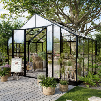 Premium Staklenik Polikarbonatni 278x354cm Crni Cultivo 2