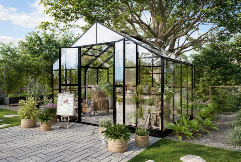 Premium Staklenik Polikarbonatni 278x354cm Crni Cultivo 2