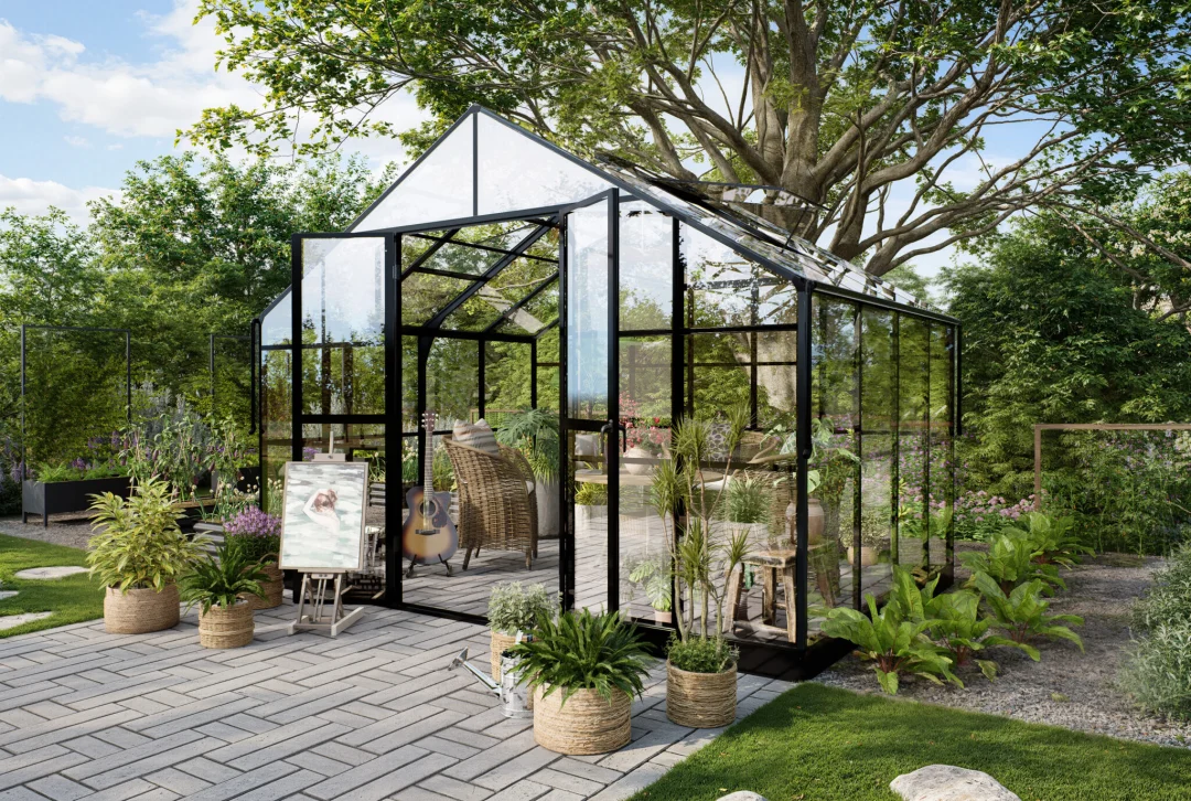 Premium Staklenik Polikarbonatni 278x354cm Crni Cultivo 2
