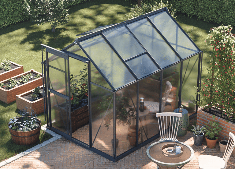 Staklenik Polikarbonatni 183x245cm Crni Cultivo 6