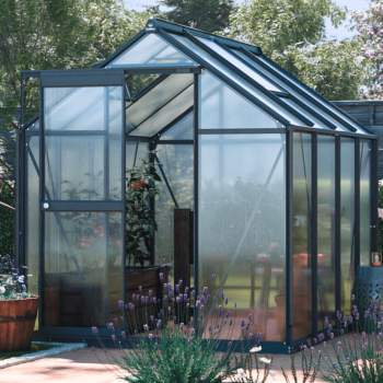 Staklenik Polikarbonatni 183x245cm Crni Cultivo 8