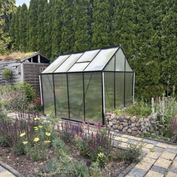 Staklenik Polikarbonatni 183x245cm Crni Cultivo Live 3