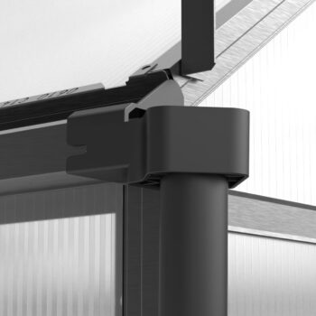 Staklenik Polikarbonatni 183x303cm Crni Cultivo 4