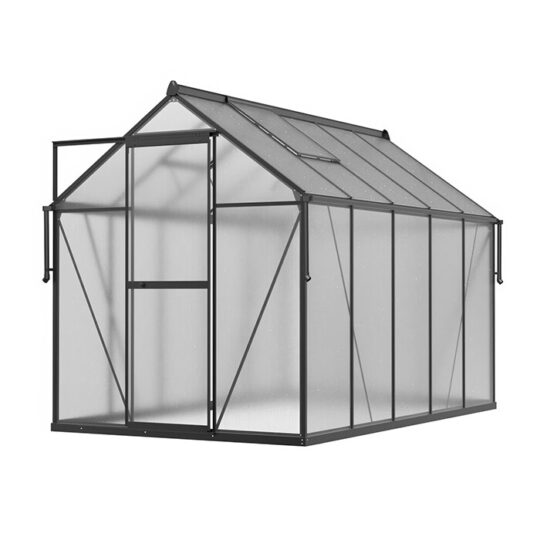 Staklenik Polikarbonatni 183x303cm Crni Cultivo