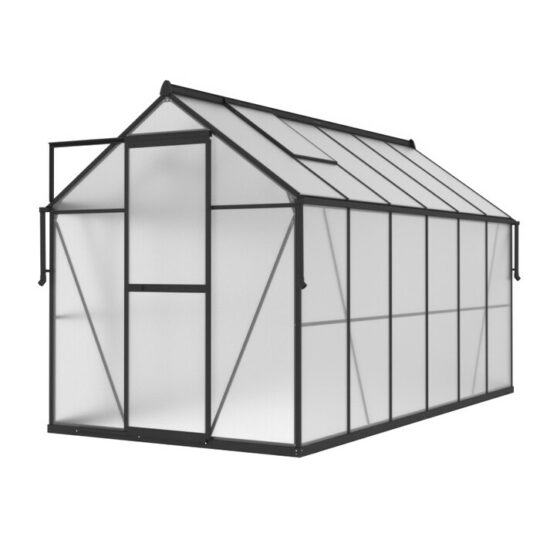 Staklenik Polikarbonatni 183x361cm Crni Cultivo