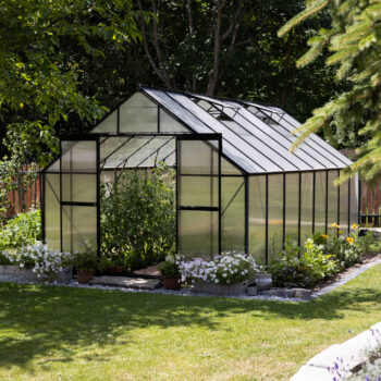 Staklenik Polikarbonatni 244x370cm Crni Cultivo 10