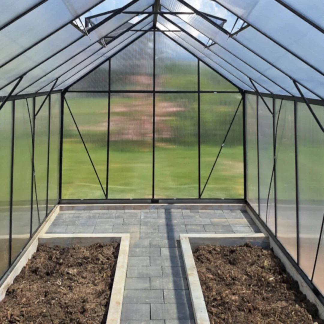 Staklenik Polikarbonatni 244x370cm Crni Cultivo 11