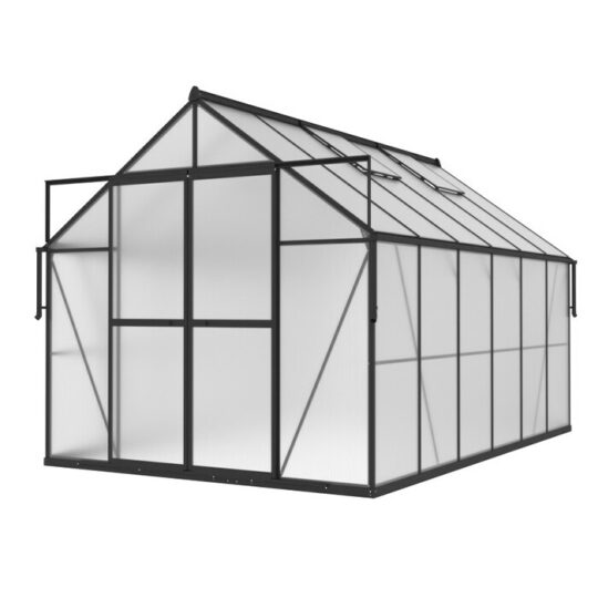 Staklenik Polikarbonatni 244x370cm Crni Cultivo