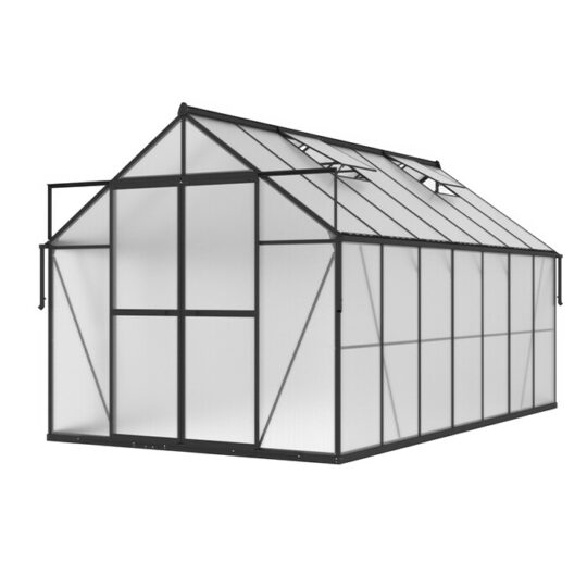 Staklenik Polikarbonatni 244x429cm Crni Cultivo