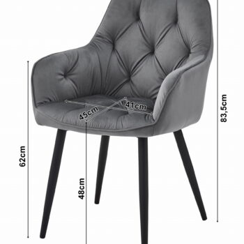 Stolica Largo Dark Velvet 2
