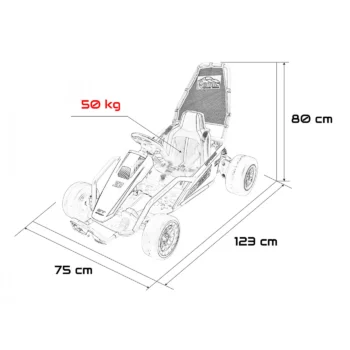 Go Kart Na Akumulator Tornado Red 1