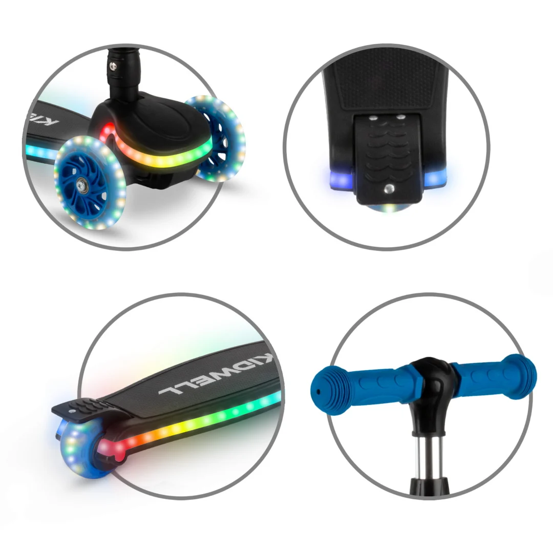 Kidwell Svjetleći Romobil Lumo Plavi 4