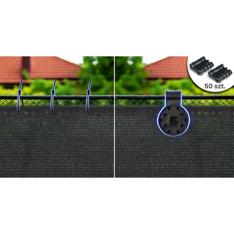 Mreža Za Sjenu 1,5x25m 140gm2 + 50 Stezaljki Siva 4