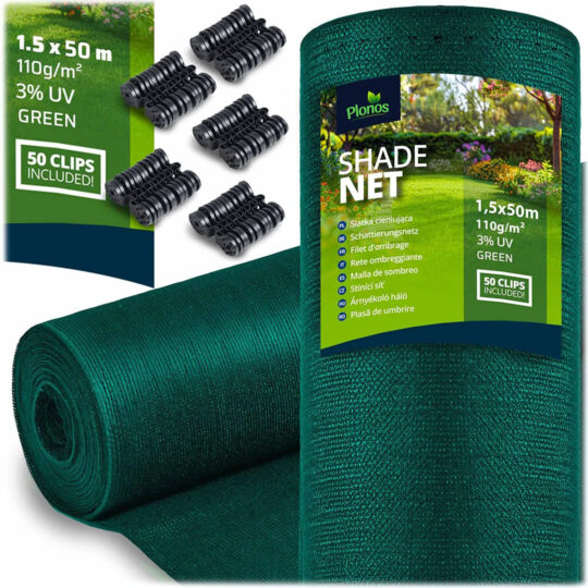 Mreža Za Sjenu 1,5x50m 110gm2 + 50 Stezaljki Zelena