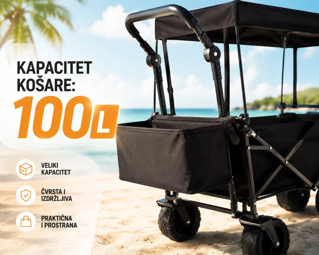 Univerzalna Sklopiva Transportna Kolica 100l Pikaboo 3