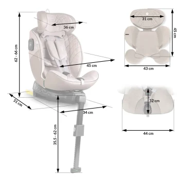 Autosjedalica Nukido Aero Line Beige 0 36 Kg 9