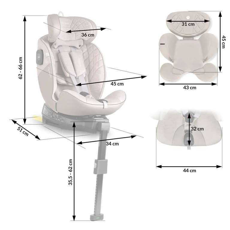 Autosjedalica Nukido Aero Line Beige 0 36 Kg 9