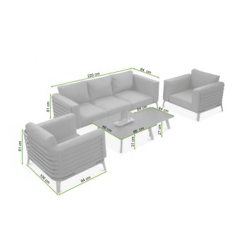 Vrtna Garnitura Radisson Caffe Set Beige 1