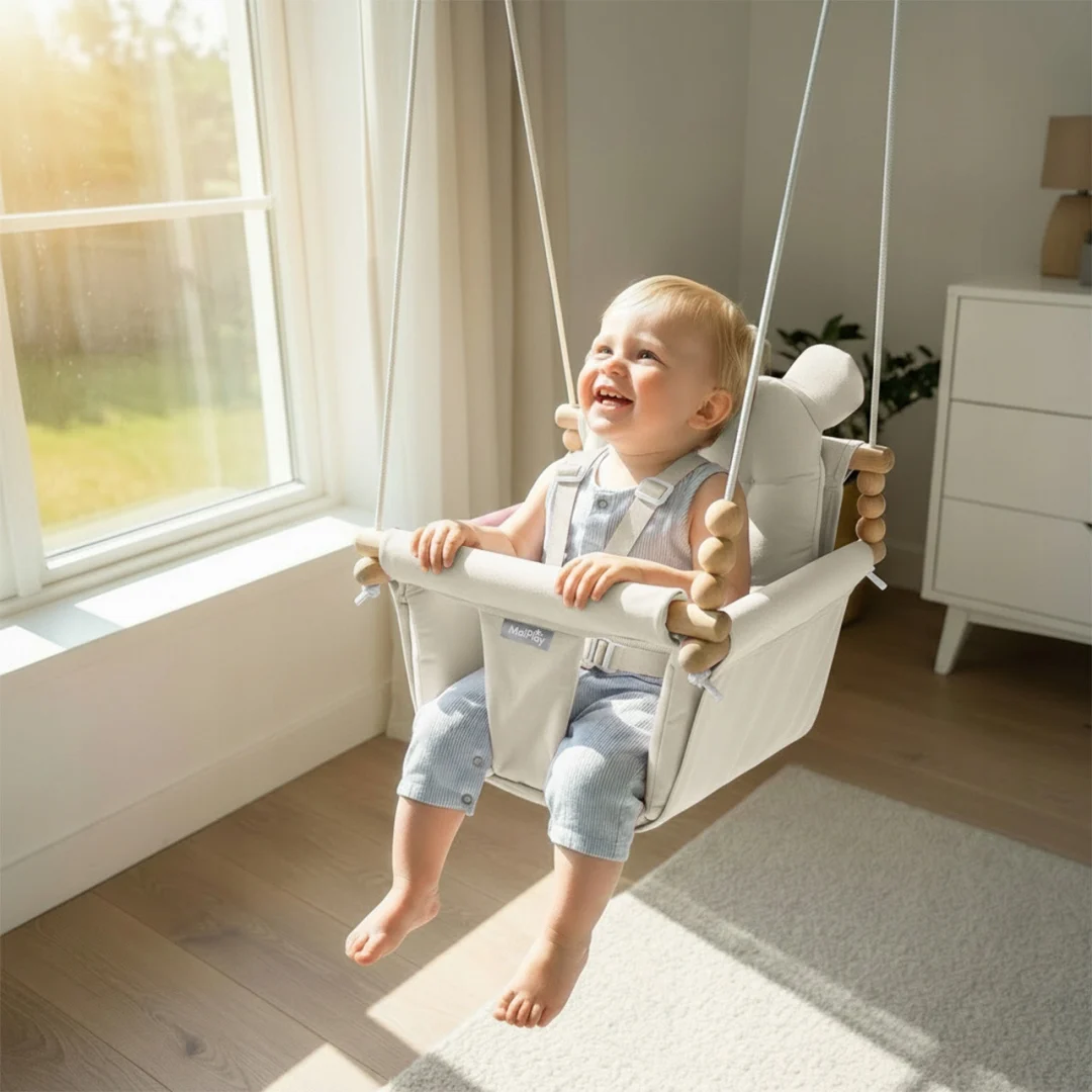 Dječja Ljuljačka 3u1 Baby Swing Beige 1