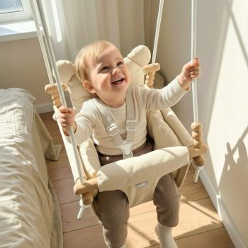 Dječja Ljuljačka 3u1 Baby Swing Beige 2