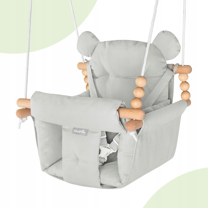 Dječja Ljuljačka 3u1 Baby Swing Grey 5