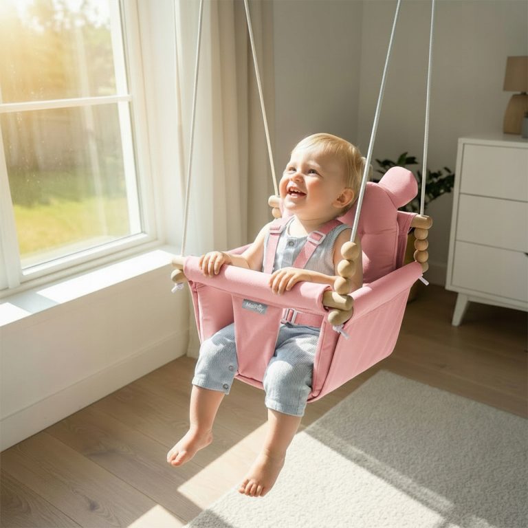 Dječja Ljuljačka 3u1 Baby Swing Pink 1