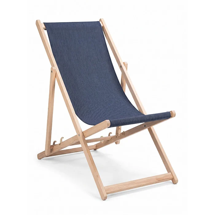 Sklopiva Drvena Ležaljka Relax Navy Blue