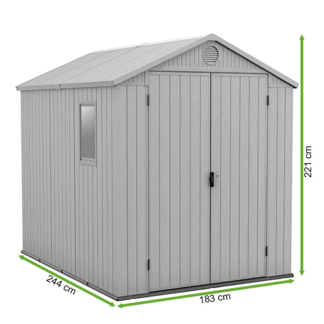 Vrtna Kućica Darwin 6x8 Dark Grey 7